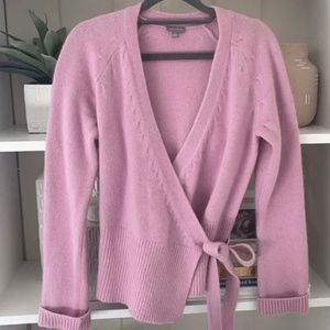 Ann Taylor Angora Blend Wrap Sweater Medium